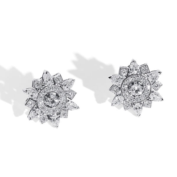 White Gold Stud Earrings